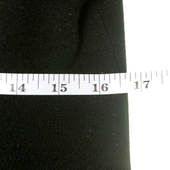 Mackage Wool Cashmere Leather Trim Long Trench Coat Black Womens S Dark Academia - Picture 7 of 10